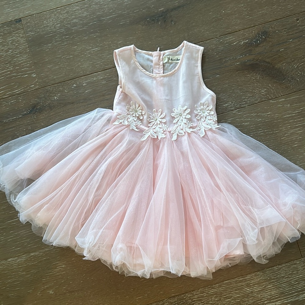 Pink Flower Girl Dress